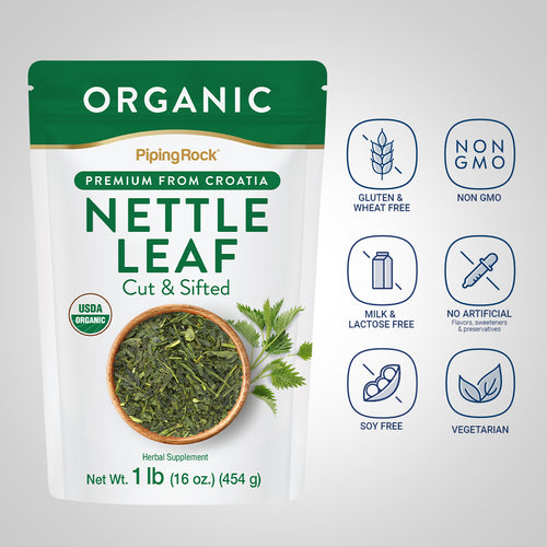 Nettle Leaf Cut & Sifted (Organic), 1 lb (454 g) Bag Dietary Attribute