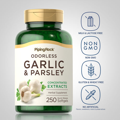 Odorless Garlic & Parsley, 250 Quick Release Softgels Dietary Attributes