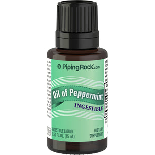 Oil of Peppermint Ingestible, 1/2 fl oz (15 mL) Dropper Bottle