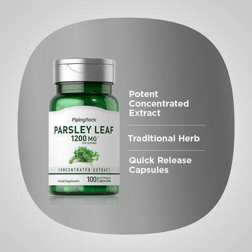 Parsley Leaf, 1200 mg (per serving), 100 Quick Release Capsules-Benefits