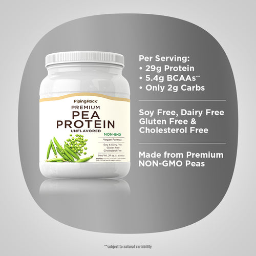 Pea Protein Powder (Non-GMO), 24 oz (680 g) Bottle -Benefits