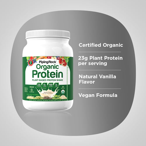 Plant Based Protein (Creamy Vanilla Bean) (Organic), 24 oz (680 g) Bottle Benefits