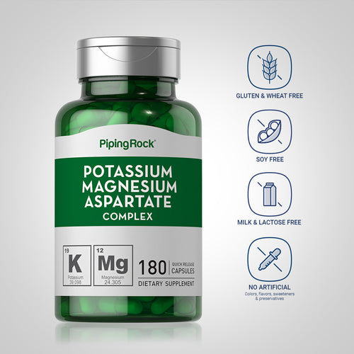 Potassium Magnesium Aspartate Complex, 99 mg180 mg , 180 Quick Release Capsules-Attribute