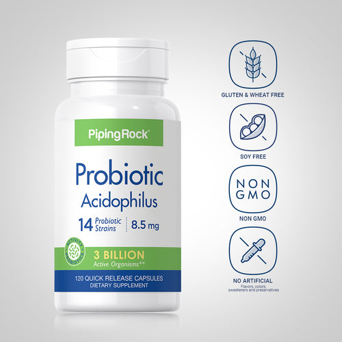 Probiotic Acidophilus 14 Strains 3 Billion Organisms, 120 Quick Release Capsules Dietary Attribute
