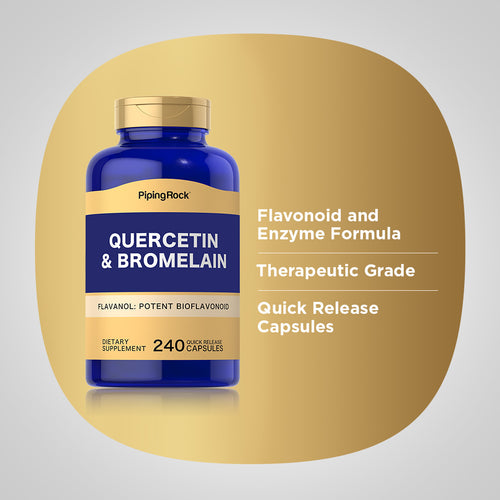 Quercetin Plus Bromelain, 400 mg (per serving), 240 Quick Release Capsules-Benefits