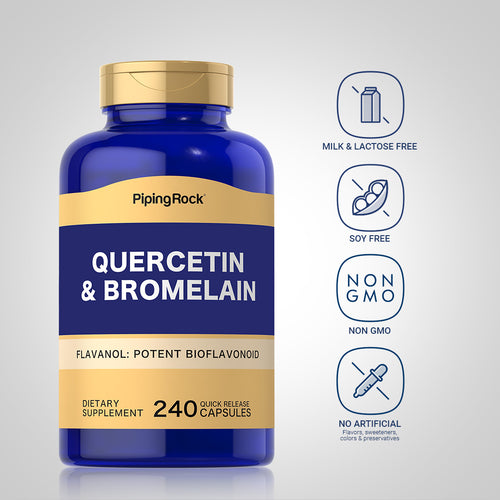 Quercetin Plus Bromelain, 400 mg (per serving), 240 Quick Release Capsules-Dietary Attribute