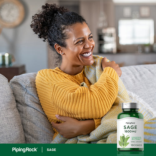 Sage, 1600 mg, 180 Quick Release Capsules-Lifestyle