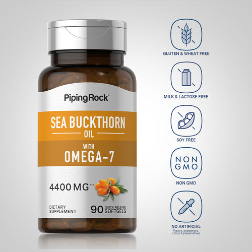 Sea Buckthorn Oil with Omega-7, 4400 mg, 90 Quick Release Softgels Dietary Attribute