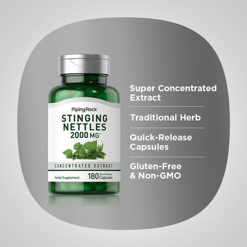 Stinging Nettles, 2000 mg, 180 Quick Release Capsules Benefits