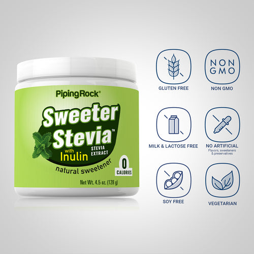 Sweeter Stevia Extract with Inulin Powder, 4.5 oz (128 g) Bottle Dietary Attributes