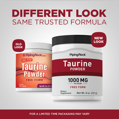 Taurine Powder, 8 oz (227 g) Bottle -Before and After