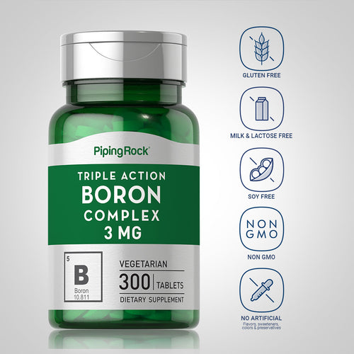 Triple Action Boron Complex, 3 mg, 300 Tablets Dietary Attributes