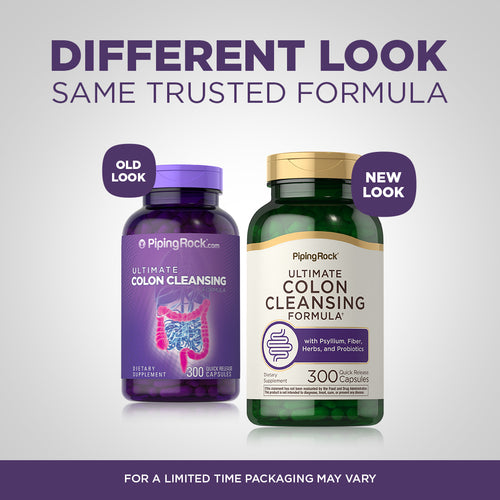 Ultimate Colon Cleanser, 300 Quick Release Capsules Before and After