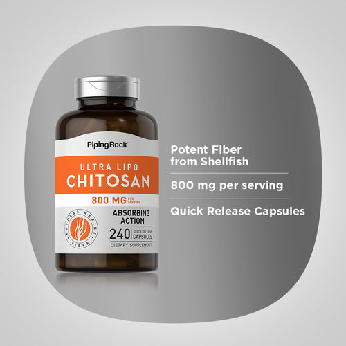 Ultra Lipo Chitosan (Per Serving), 800 mg, 240 Quick Release Capsules-Benefits