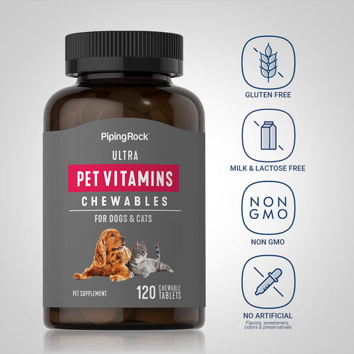 Ultra Pet Vitamins for Dogs & Cats, 120 Chewable Tablets-Dietary Attribute