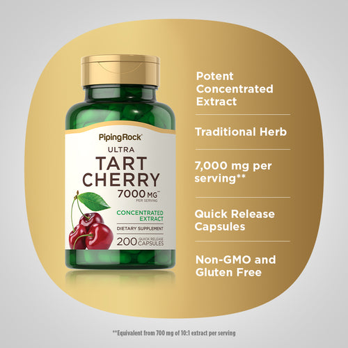 Ultra-Tart Cherry, 7000 mg (per serving), 200 Quick Release Capsules Benefits