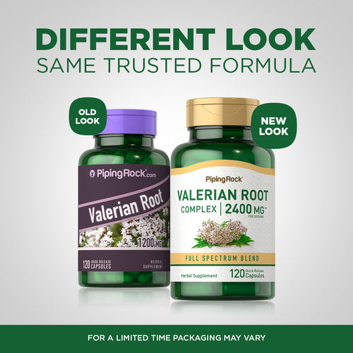 Valerian Root, 2400 mg, 120 Quick Release Capsules-Before and After