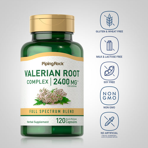 Valerian Root, 2400 mg, 120 Quick Release Capsules-Dietary Attribute