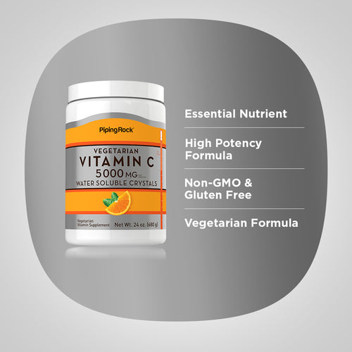 Vitamin C Powder, 5000 mg (per serving), 24 oz (680 g) Bottle -Benefits