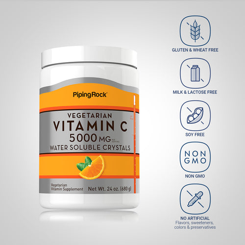 Vitamin C Powder, 5000 mg (per serving), 24 oz (680 g) Bottle -Dietary Attribute