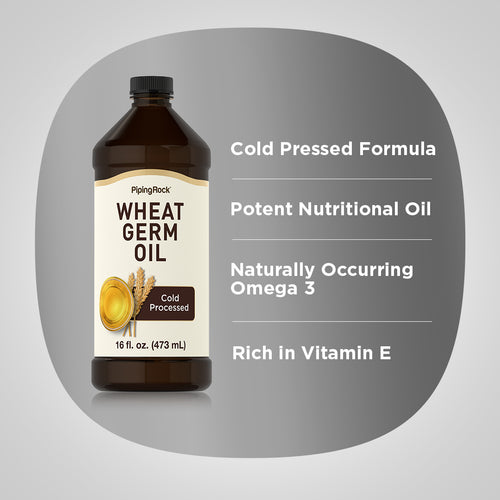 Wheat Germ Oil (Cold Pressed), 16 fl oz (473 mL) Bottle Benefits
