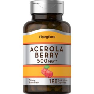 Acerola Berry, 500 mg, 180 Quick Release Capsules Bottle