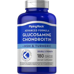 Advanced Double Strength Glucosamine Chondroitin MSM Plus Turmeric, 180 Quick Release Capsules Dietary Attribute