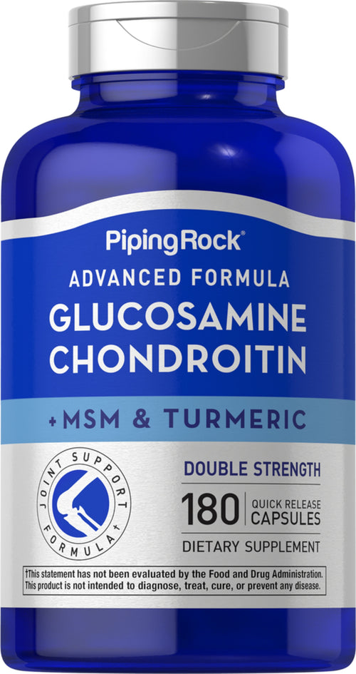 Advanced Double Strength Glucosamine Chondroitin MSM Plus Turmeric, 180 Quick Release Capsules Dietary Attribute