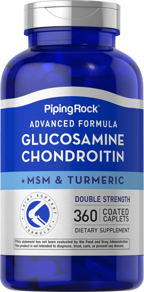 Rozšírená dvojitá sila glukozamín chondroitín MSM Plus Kurkuma 360 Potiahnuté kapsuly       