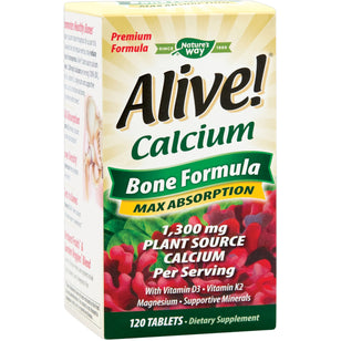 Alive! Calcium Bone Formula (Plant Source), 120 Tablets