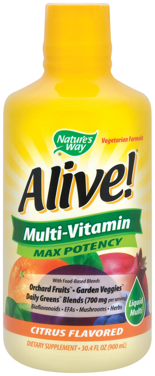 Alive! Flydende multivitamin (citrus) 30.4 fl oz 900 ml Flaske    