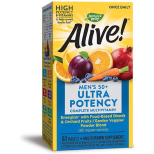 Alive! Once Daily multivitamin za ultra potenciju za muškarce 50+ 60 Tablete       