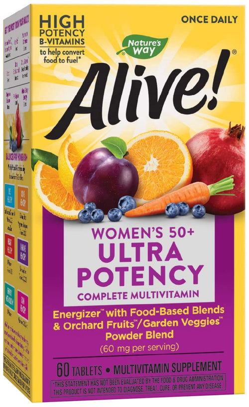 Alive! Once Daily, комплекс витаминов для женщин старше 50 лет 60 Таблетки        