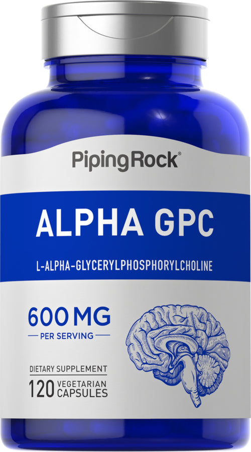 Alpha GPC, 600 mg (per serving), 120 Vegetarian Capsules Bottle