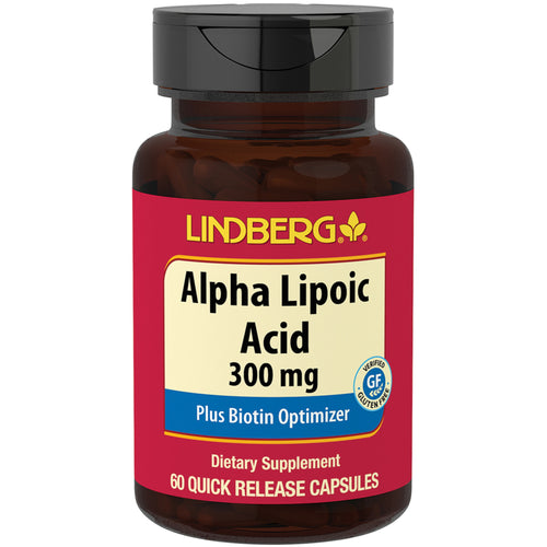 Acide Alpha Lipoique plus optimiseur de biotine 300 mg 60 Gélules à libération rapide     
