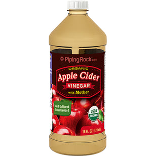 Suodattamaton omenasiiderietikka (Orgaaninen) 16 fl oz 473 ml Pullo    