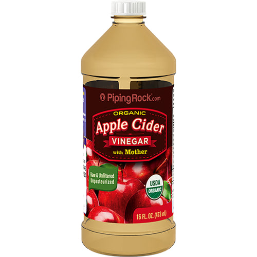 Ocet jabłkowy o mocnym działaniu z „matką” (Organiczna) 16 Uncje sześcienne 473 ml Butelka    