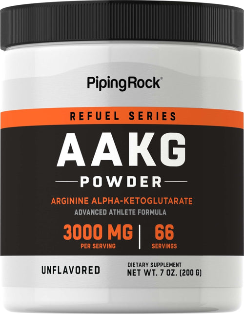 Arginina AAKG 100 % pura - Potenciador del óxido nítrico 7 oz 200 g Botella/Frasco    