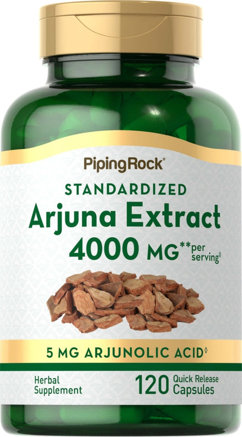 Arjuna Standardized Extract, 4000 mg (per serving), 120 Quick Release Capsules