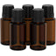 Bottiglie di vetro con contagocce per aromaterapia 15 mL 5 Bottiglie       