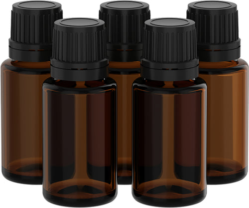 Botellas de vidrio de aromaterapia de 15 ml con goteros 5 Botellas/Frascos       