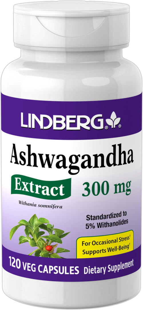 Ashwagandha Standardized Extract, 300 mg, 120 Vegetarian Capsules