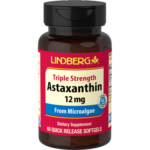 Astaxantin (tredubbel styrka) 12 mg 60 Snabbverkande gelékapslar     