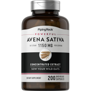 Avena Sativa (ovăz) Super putere pentru vitalitate masculină 1150 mg (per porție) 200 Capsule cu eliberare rapidă     