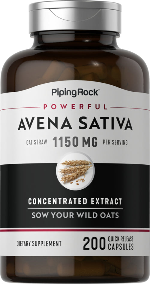 Avena Sativa - Mannlig utholdenhet og superstyrke 1150 mg (per dose) 200 Hurtigvirkende kapsler     