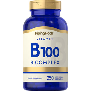 Complesso B vitamina B-100 250 Capsule a rilascio rapido       