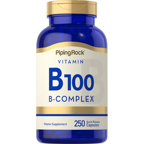 B-100 Vitamin B Complex 250 Kapsler for hurtig frigivelse       