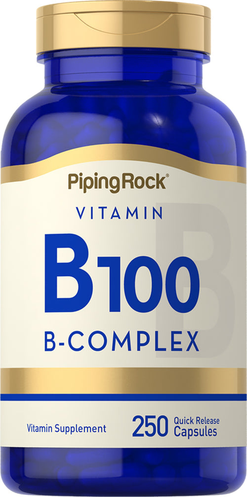 B-100 Vitamin B Complex 250 Kapsler for hurtig frigivelse       