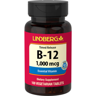 Vitamina B-12 de acción prolongada  1000 mcg 100 Tabletas vegetarianas     