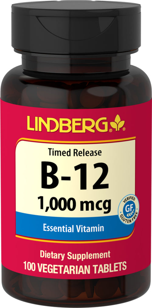 B-12-vitamiini Time Release 1000 μg 100 Kasvistabletit     